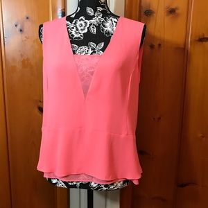 BCBG Max Azria Amerly Sleeveless V Neck Tank M